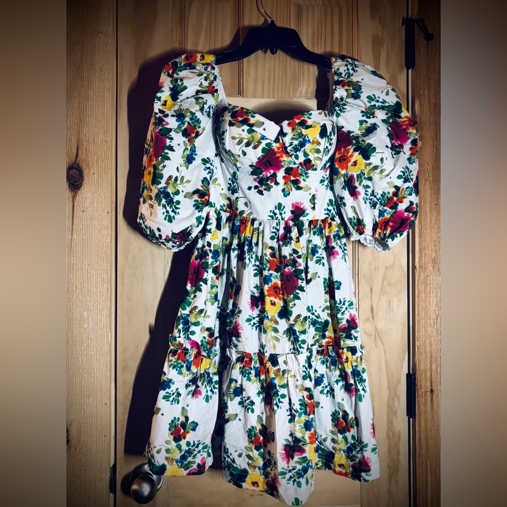 🆕 Cara Cara ‘Jessica’ Floral Puff Sleeve Women's Mini Dress (Sample Print) - Picture 3 of 11